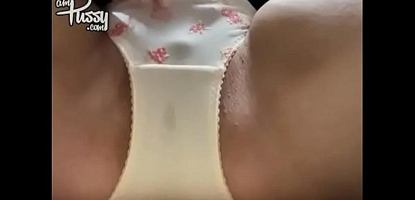  Amateur babe is playing with her wet pussy with sex toy at home